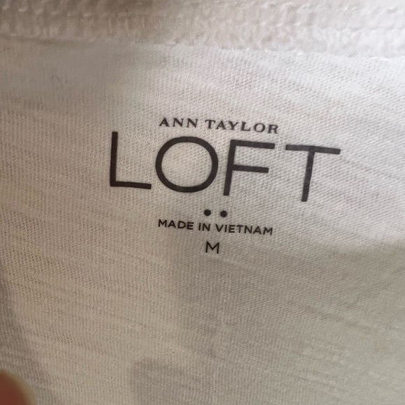 BAG159. Ann Taylor Loft Boat Neck 3/4 Sleeve Floral Top • M - Picture 7 of 7